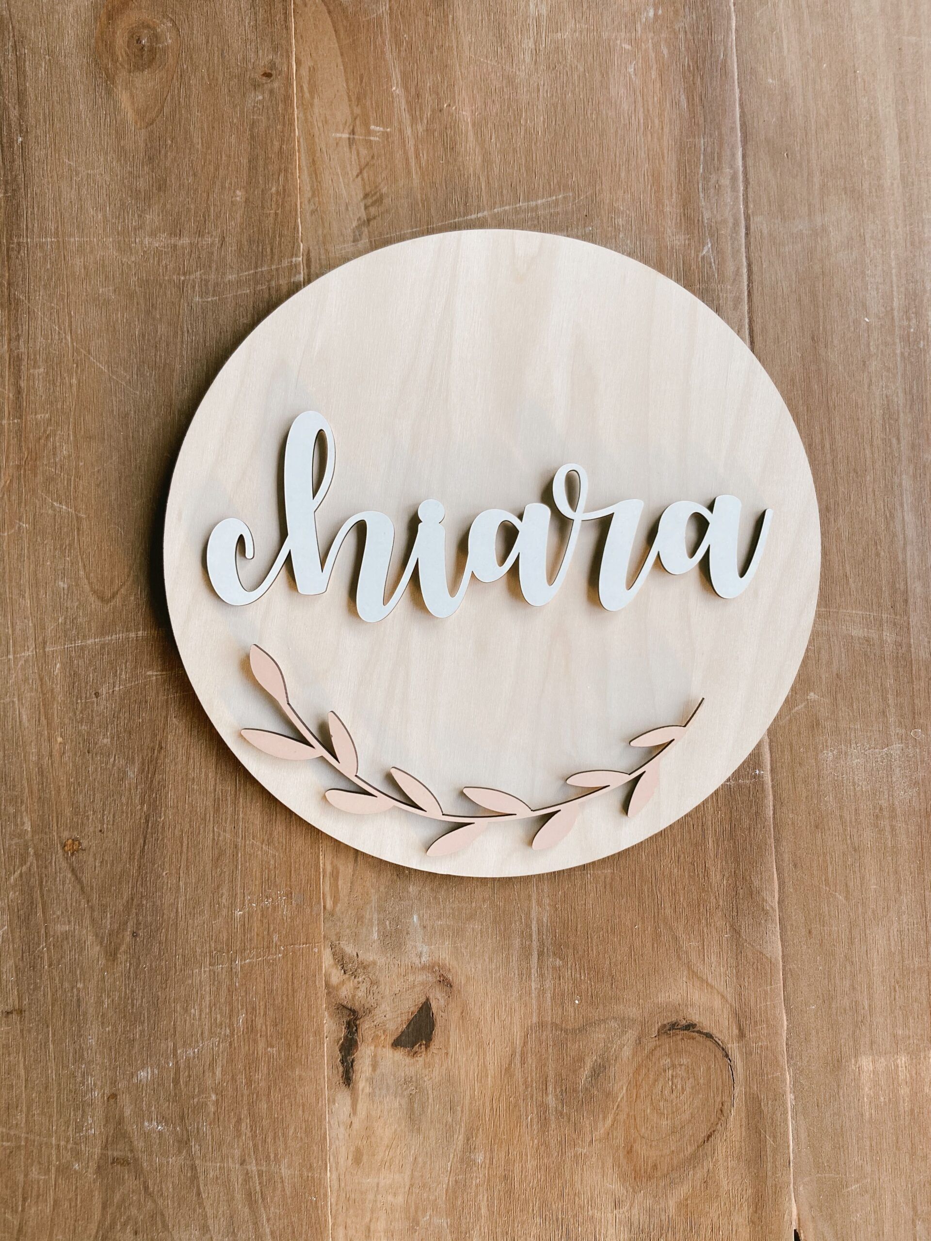 placa personalizada madera con nombre twins