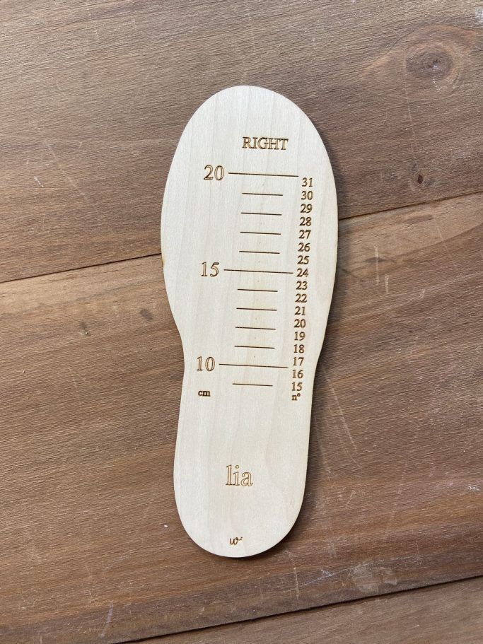 Medidor Madera Pie Calzado Infantil Personalizado Rosa TWINS - Barcelona