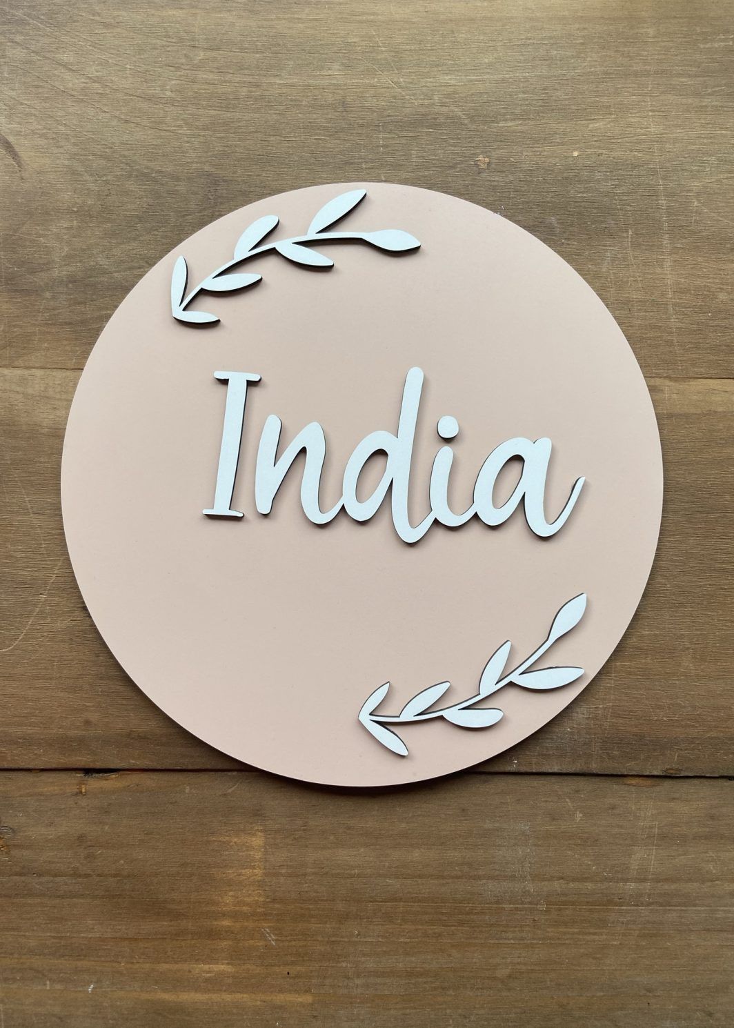 Placa Decoración Cartel Madera Personalizable Saraguchi Twins Cumple India