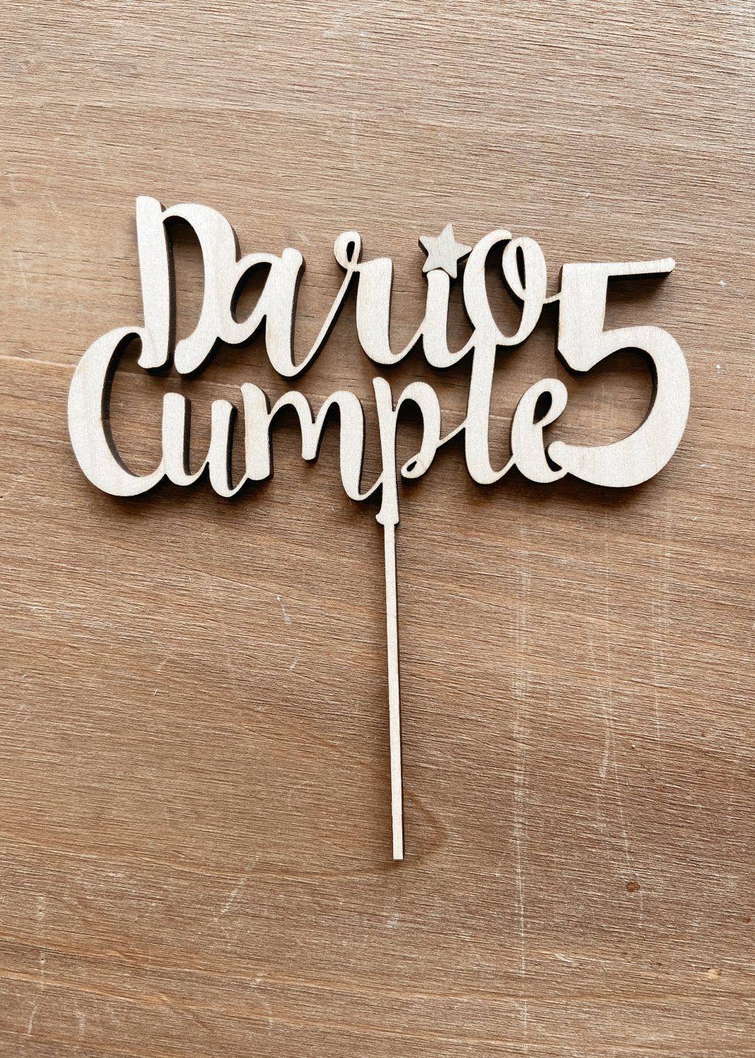 Caketopper Personalizado "Nombre & Número"