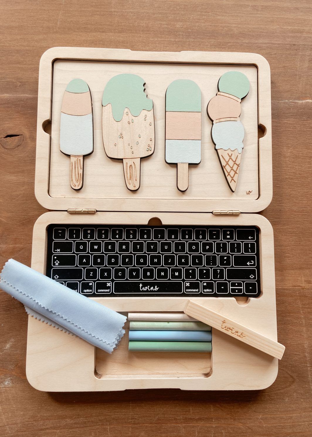 Puzzle Madera Helados Ordenador Portatil - TWINS