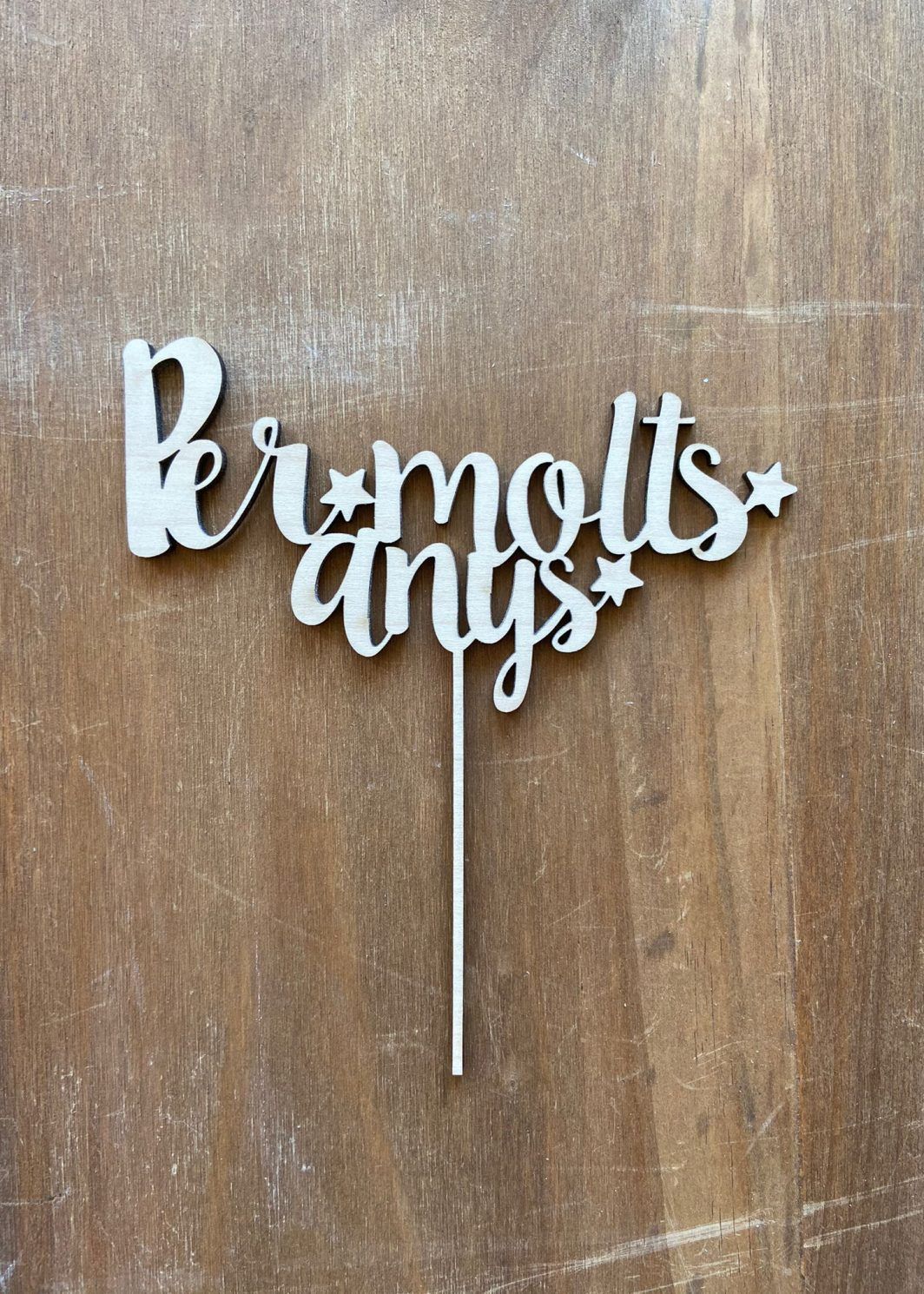 caketopper personalizado bautizo madera nombre TWINS