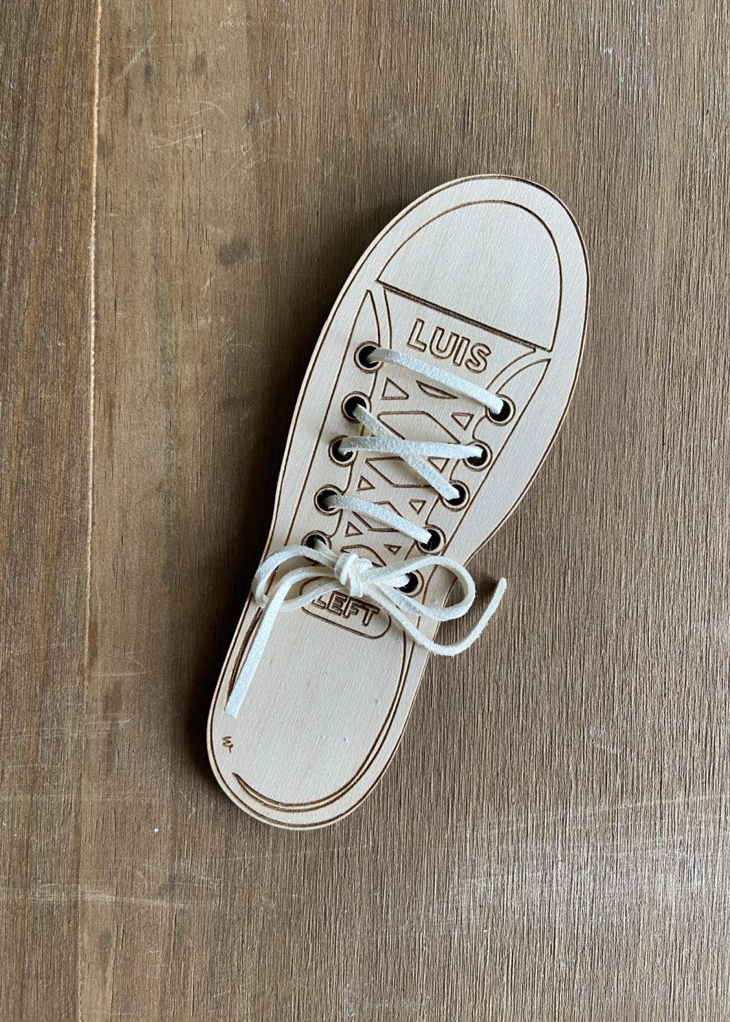 Lacing Toe Zapilla Cordones Motricidad TWINS Madera