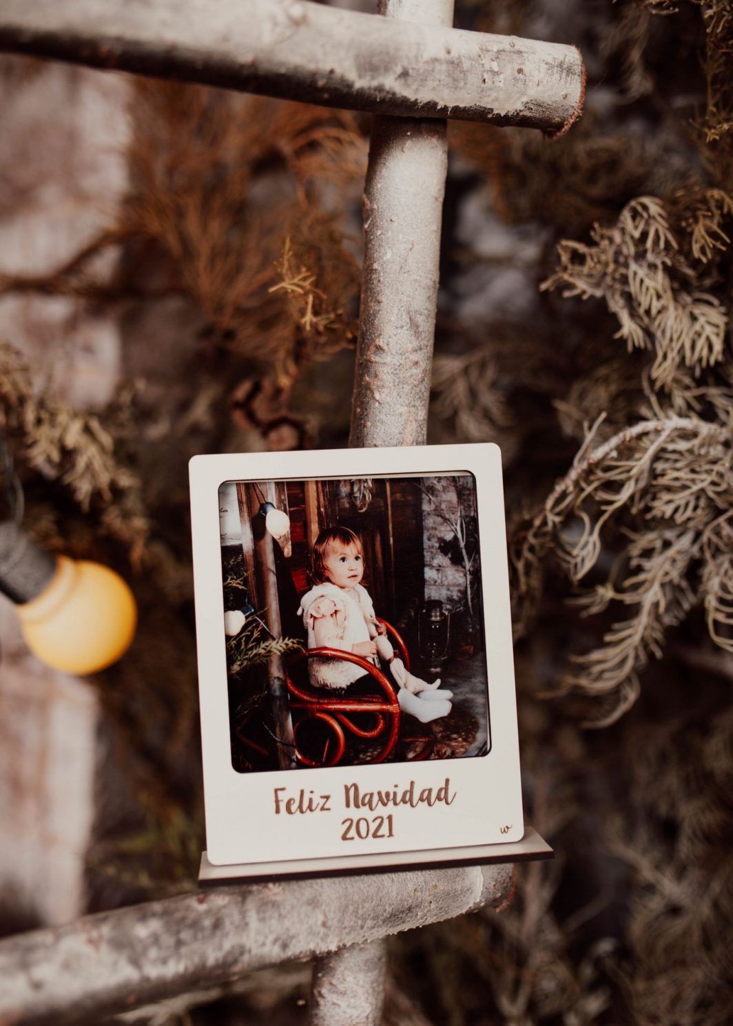Polaroid-Marco-portafotos-tira-fotos-personalizada-navidad-regalos-twins-madera