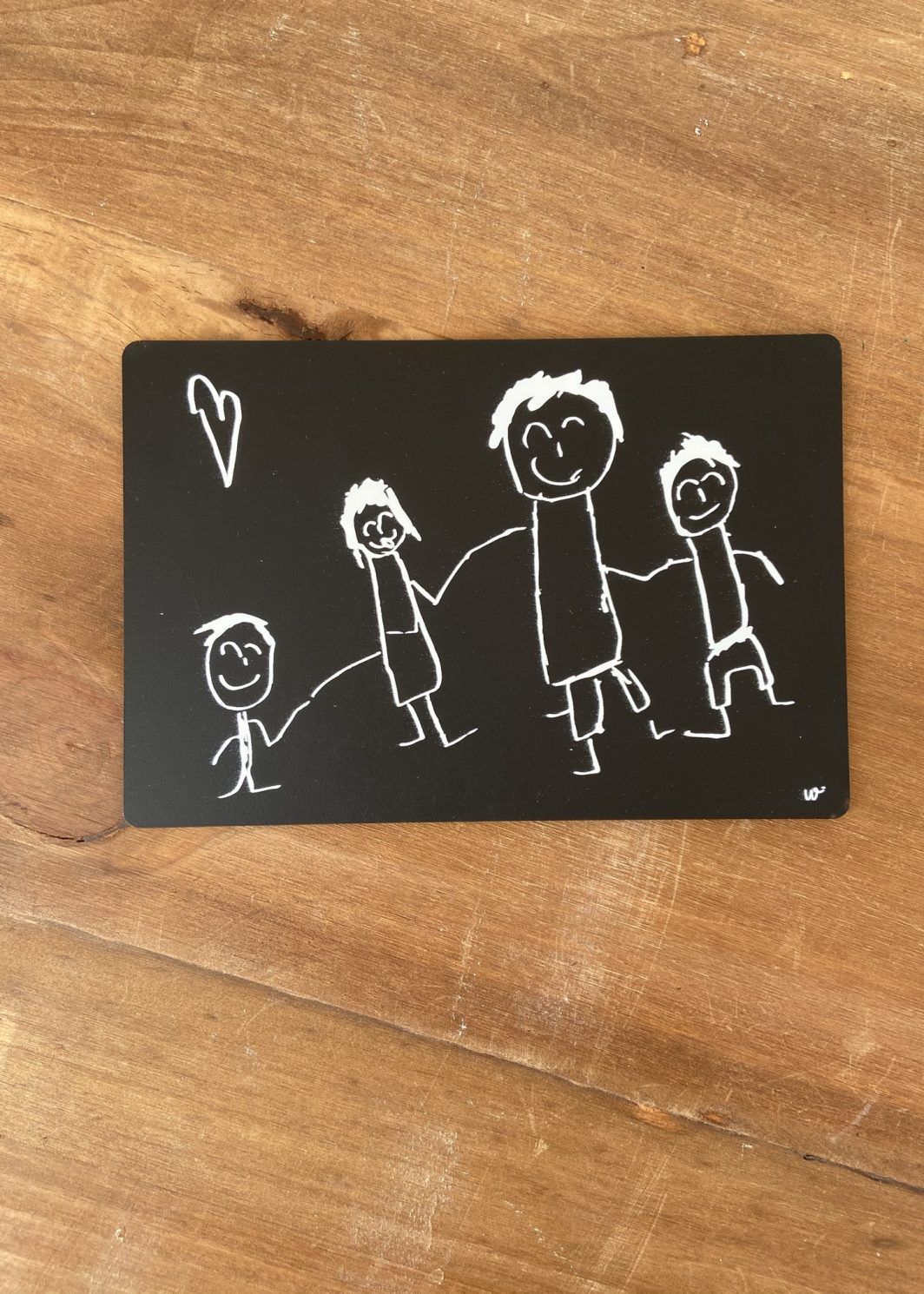 Dibujo personalizado niños sobre pizarra impreso TWINS