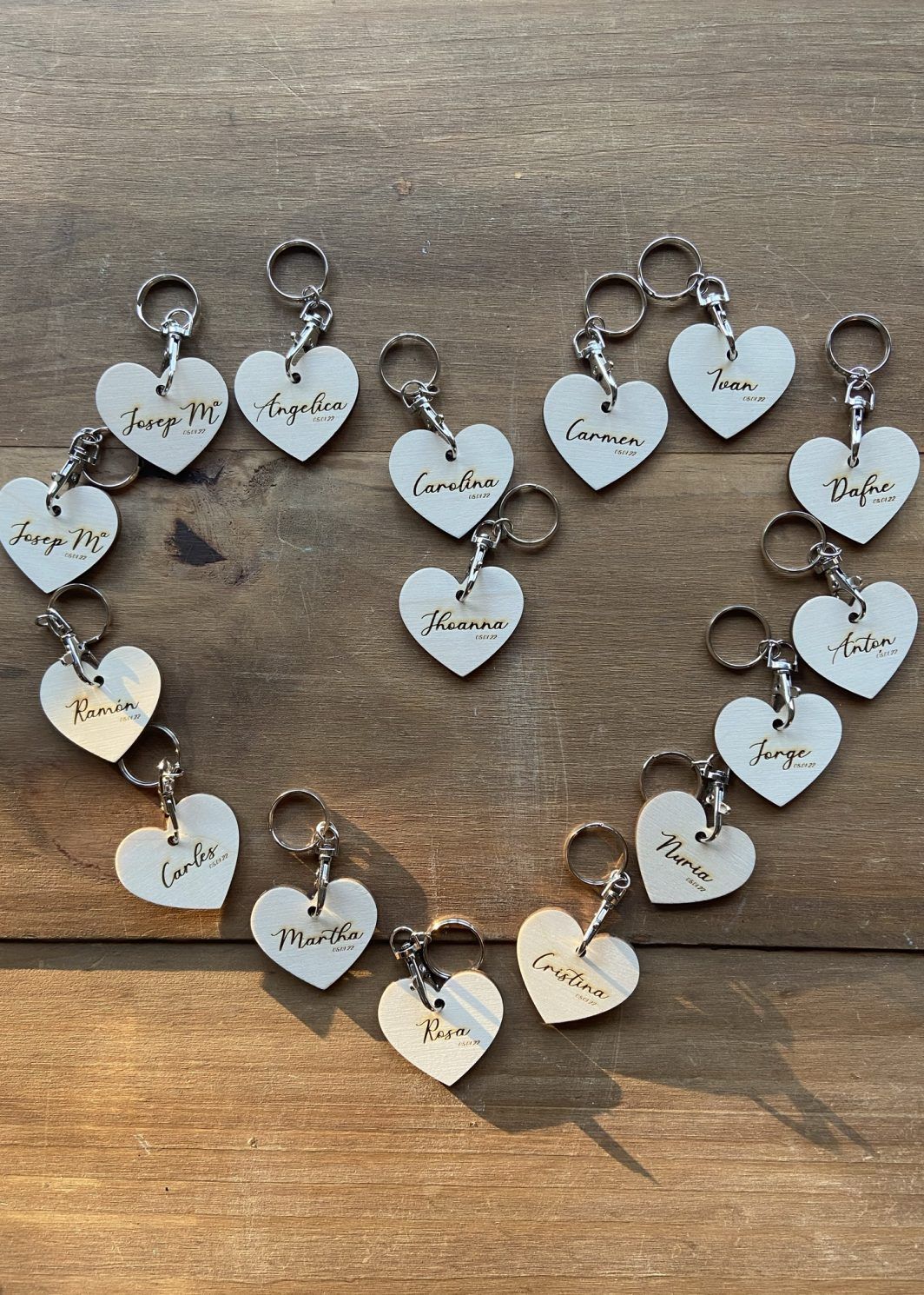 Llaveros Madera Personalizados TWINS