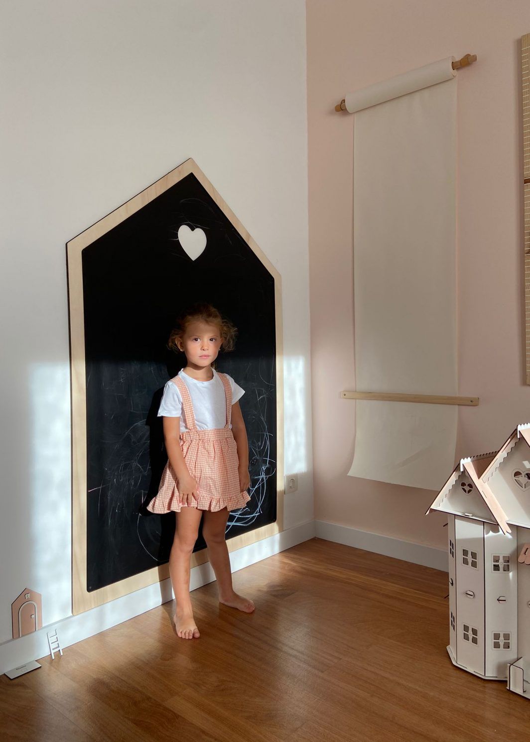 casita pizarra gigante pared TWINS Infantil Madera