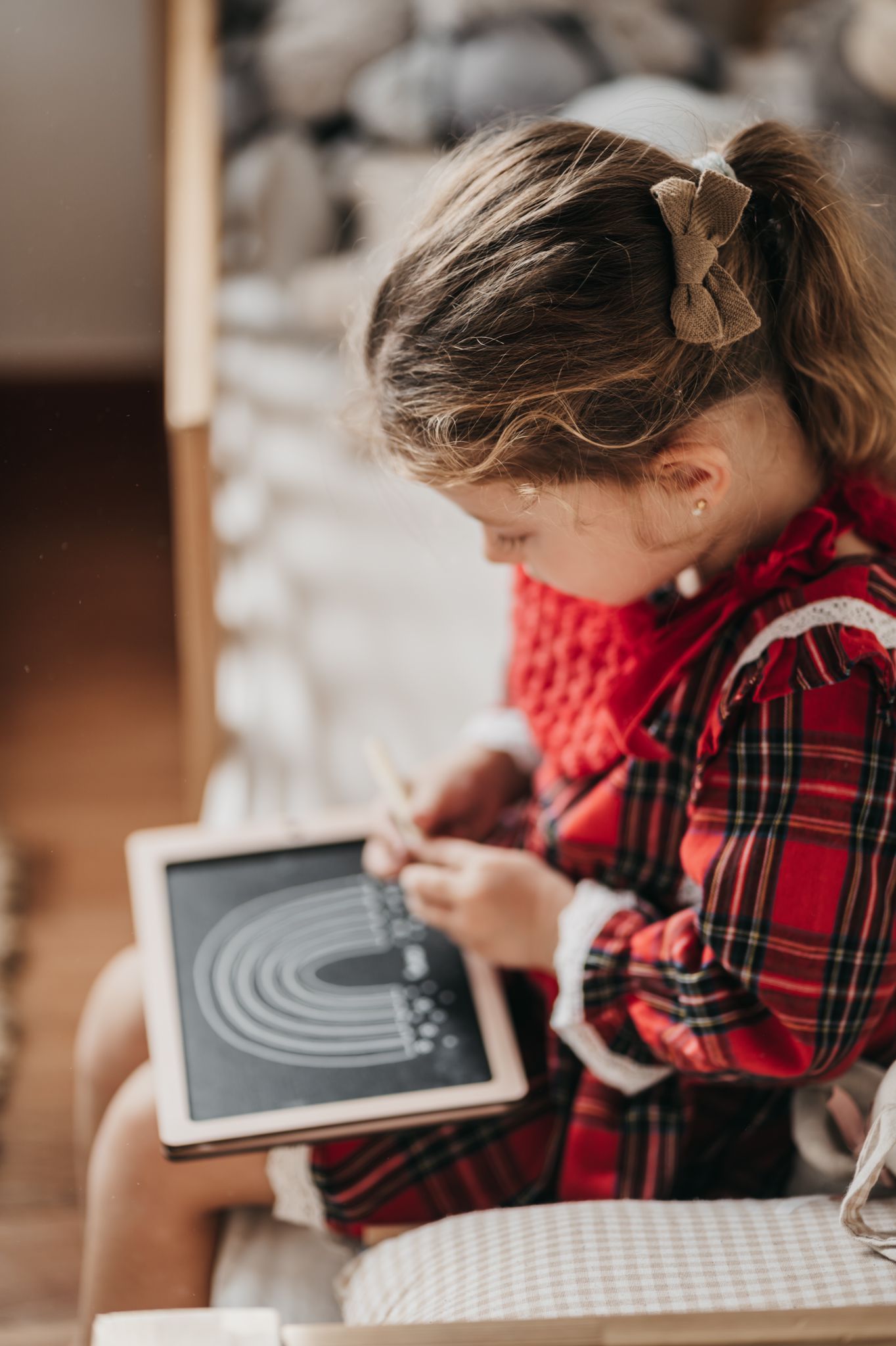 Tablet Ordenador Madera Pizarra Juguetes Educativos Niños TWINS Barcelona