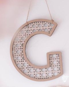 Letras de madera Ratán Para Fiestas Infantiles TWINS Barcelona