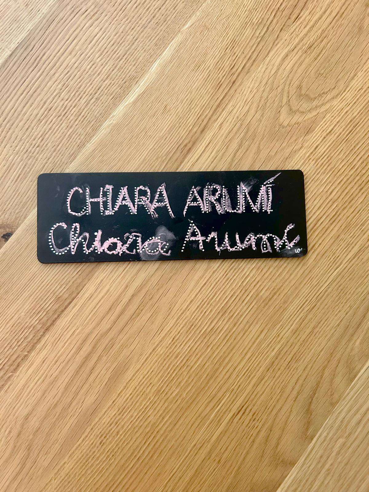 pizarra personalizada con nombre juguetes madera