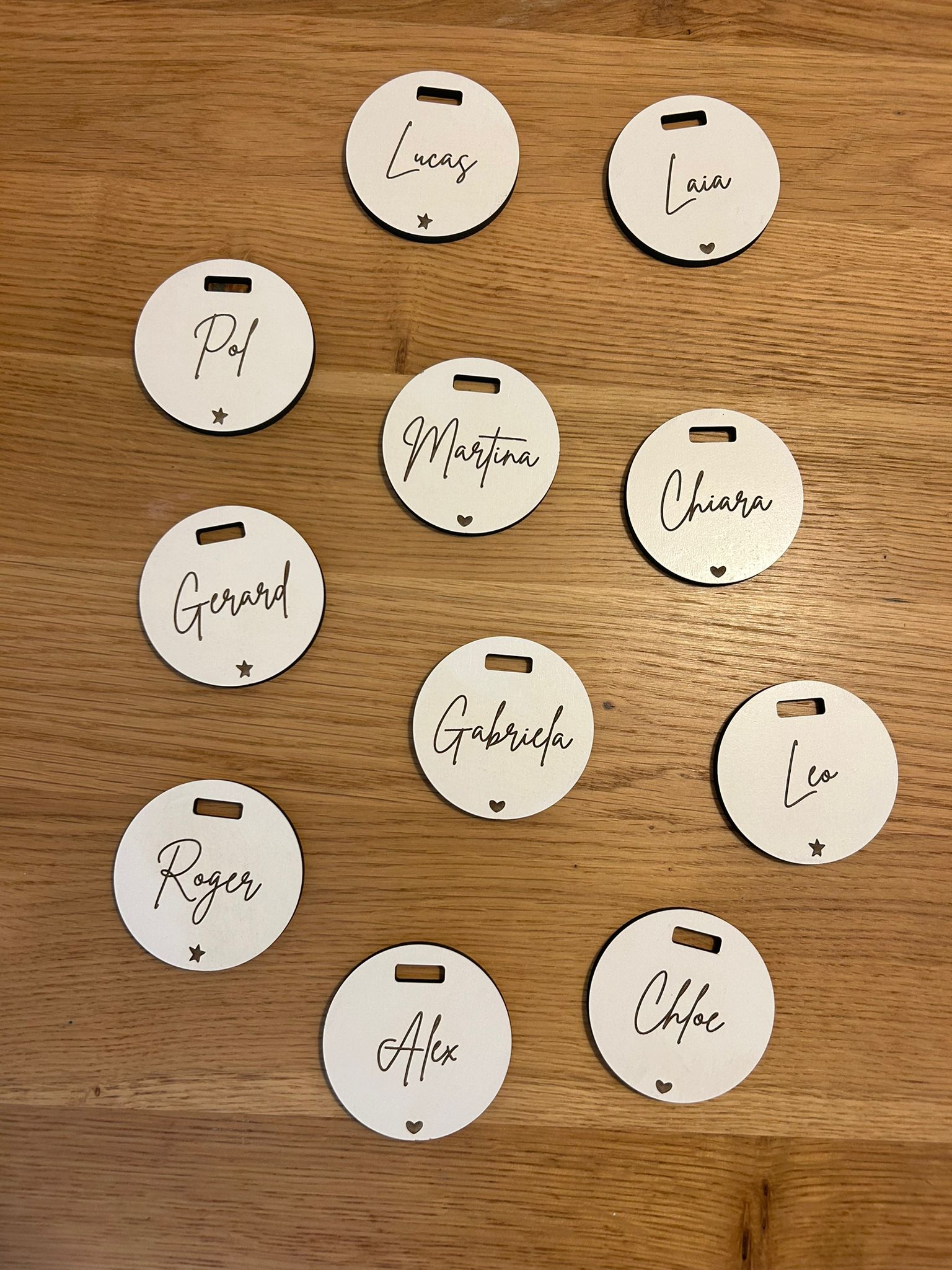 medalla madera personalizada para niños TWINS